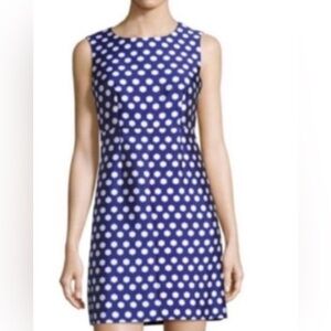 Diane Von Furstenberg Blue and White Geometric Mini Dress /Carrie Hexagon Dress